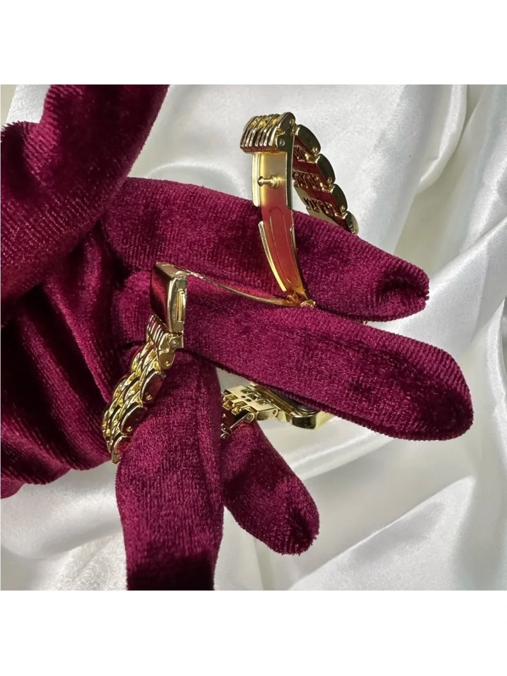 New 24k Gold Plated Purple Face Women's Watch